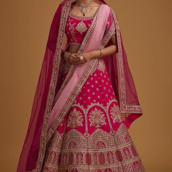 Letest Designer Satin Embroidery Work Lehenga Choli